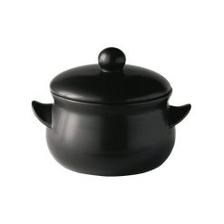 Ceraflame Pan With Wings & Lid Black Round 11cm