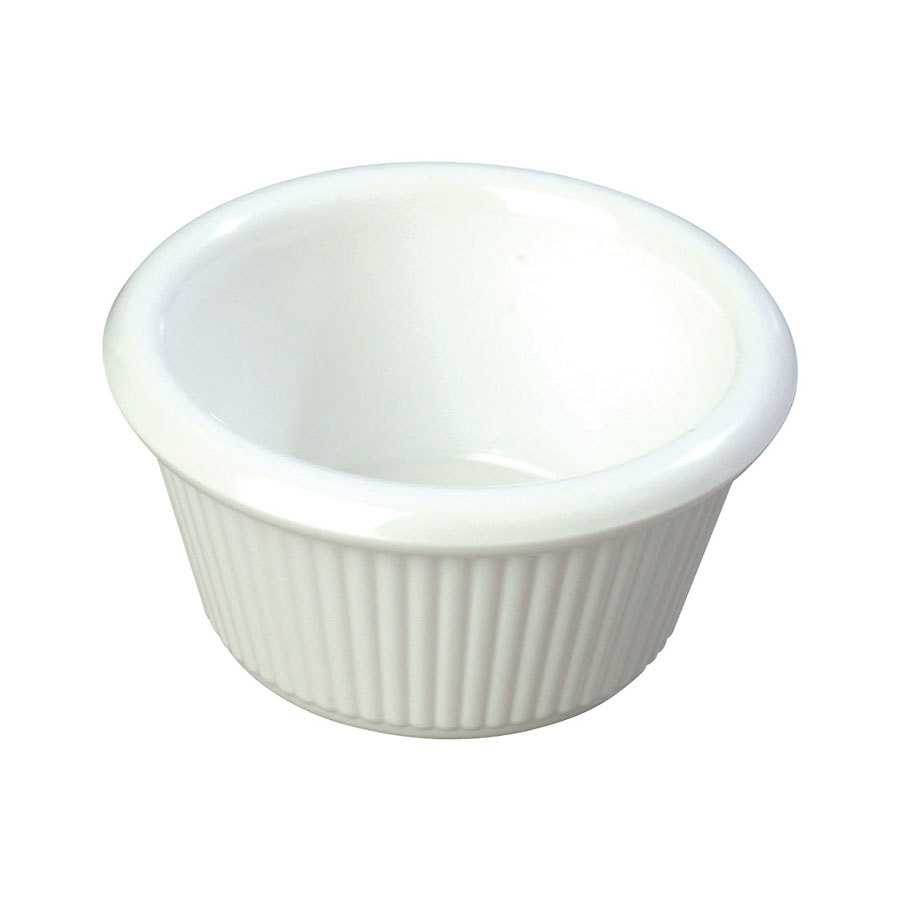 Ramekin Melamine Fluted White 1oz 1 Ramekin Melamine Fluted White 1oz
