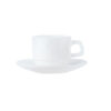 Plain White Opalware Cup Stackable Glass 19cl