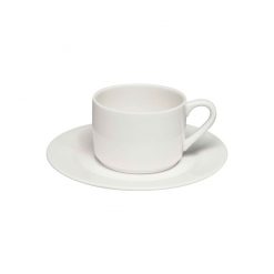 Glacier Tea Cup Stackable - White 24cl
