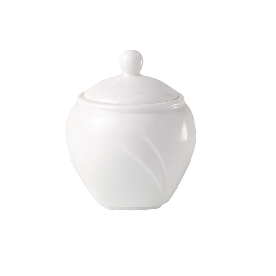 Alvo Sugar Bowl Covered White 1 Alvo Sugar Bowl Covered White