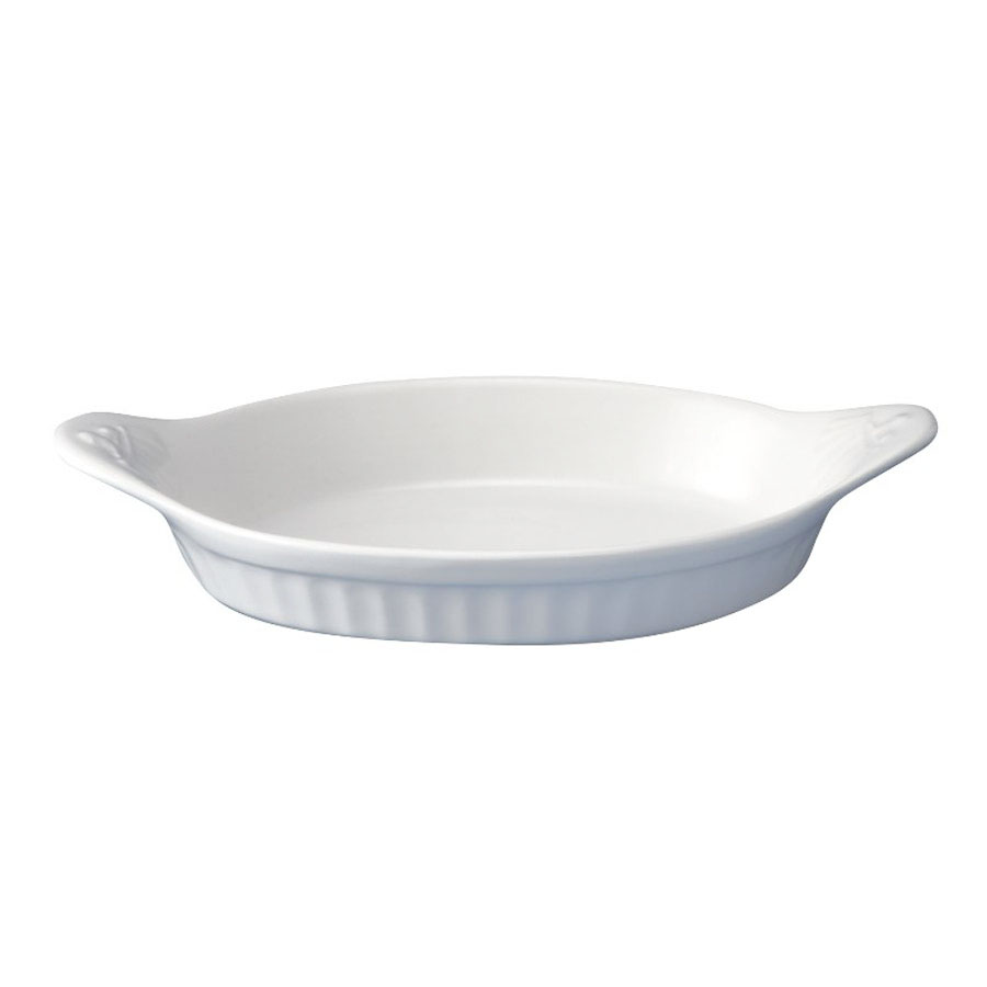 Cookware Dish Eared Oval White Stackable 20 Cookware Dish Eared Oval White Stackable 20.5cm