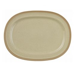 Igneous Plate Oval Brown Stackable 32cm