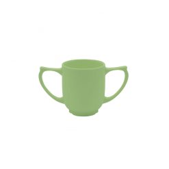 Dignity 2 Handled Mug Green Ceramic 25cl