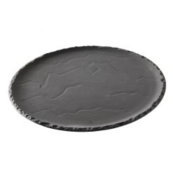 Basalt Plate Round Slate Effect 32cm
