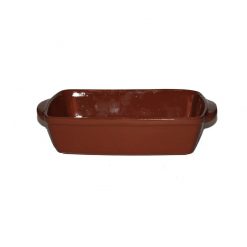 Emilio Rectangle Dish Brown Terracotta 32X22cm