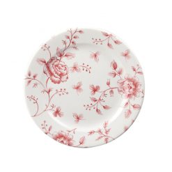 Vintage Cranberry Rose Chintz Plate 30.5cm 12 inch