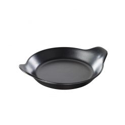 French Black Round Eared Dish 18cm 35cl