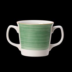 Freedom Double Handled Mug Green 10oz 28.5cl
