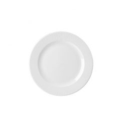 Bamboo Footed Plate White 9.125 inch 23.4cm