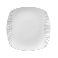 Bamboo Square Plate White 6.5 inch 16.5cm
