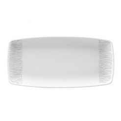 Bamboo Oblong Plate White 11.75 inch 29.8cm