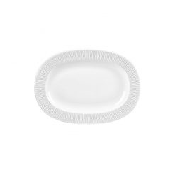 Bamboo Rimmed Oval Dish 28cm 11 inch