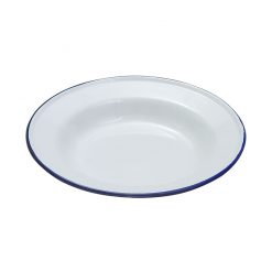 Enamel Soup Plate White 24cm