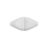 Superwhite White Oval Eared Dish Divided 28cm