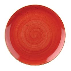 Stonecast Berry Red Coupe Plate 11 inch
