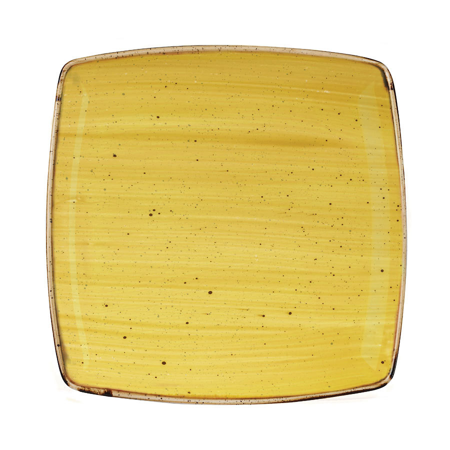 Mustard Seed Yellow Deep Square Plate 26 Mustard Seed Yellow Deep Square Plate 26.8cm