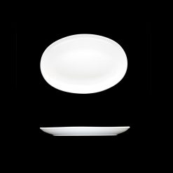 Crème Renoir Oval Coupe Plate 8 inch 20cm