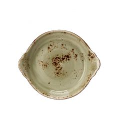 Craft Round Eared Dish Green 14.6cm