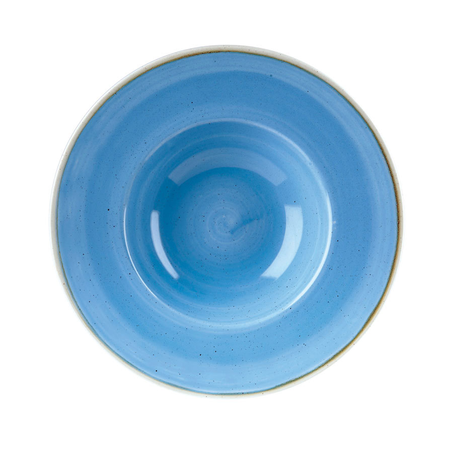 Cornflower Blue Wide Rim Bowl 24cm 1 Cornflower Blue Wide Rim Bowl 24cm