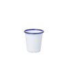 Enamel Serving Tumbler White & Blue