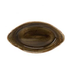 Steelite Craft Dish Eared Oval Brown 11x 20cm 18.5cl