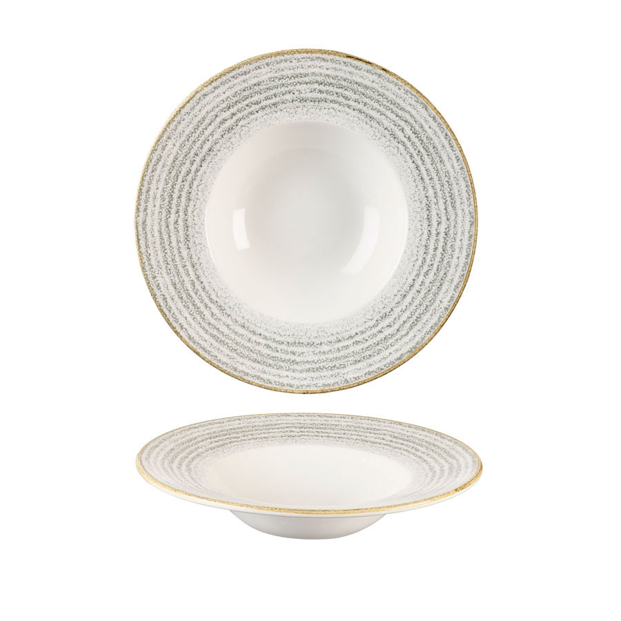 Studio Prints Stone Grey Wide Rim Bowl 11inch 1 Studio Prints Stone Grey Wide Rim Bowl 11inch