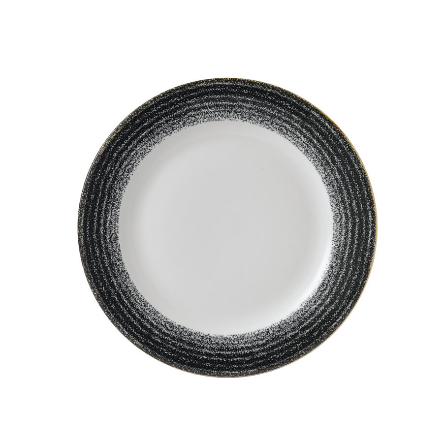 Charcoal Black Rimmed Plate 10 Charcoal Black Rimmed Plate 10.9 inch