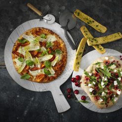 White Wash Round Serving Board 38cm