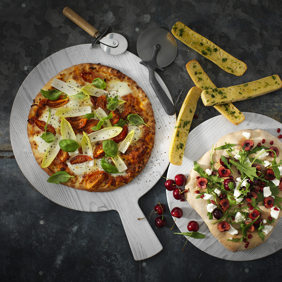 White Wash Round Serving Board 38cm 1 White Wash Round Serving Board 38cm