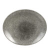 Raku Quartz Black Oval Coupe Plate 10 Inch