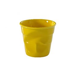 Froissé Porcelain Crumpled Tumbler Yellow 18cl