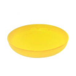 Colourful Terracotta Shallow Round 28cm Bowl Yellow