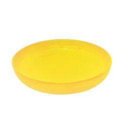 Colourful Terracotta Shallow Round 28cm Bowl Yellow