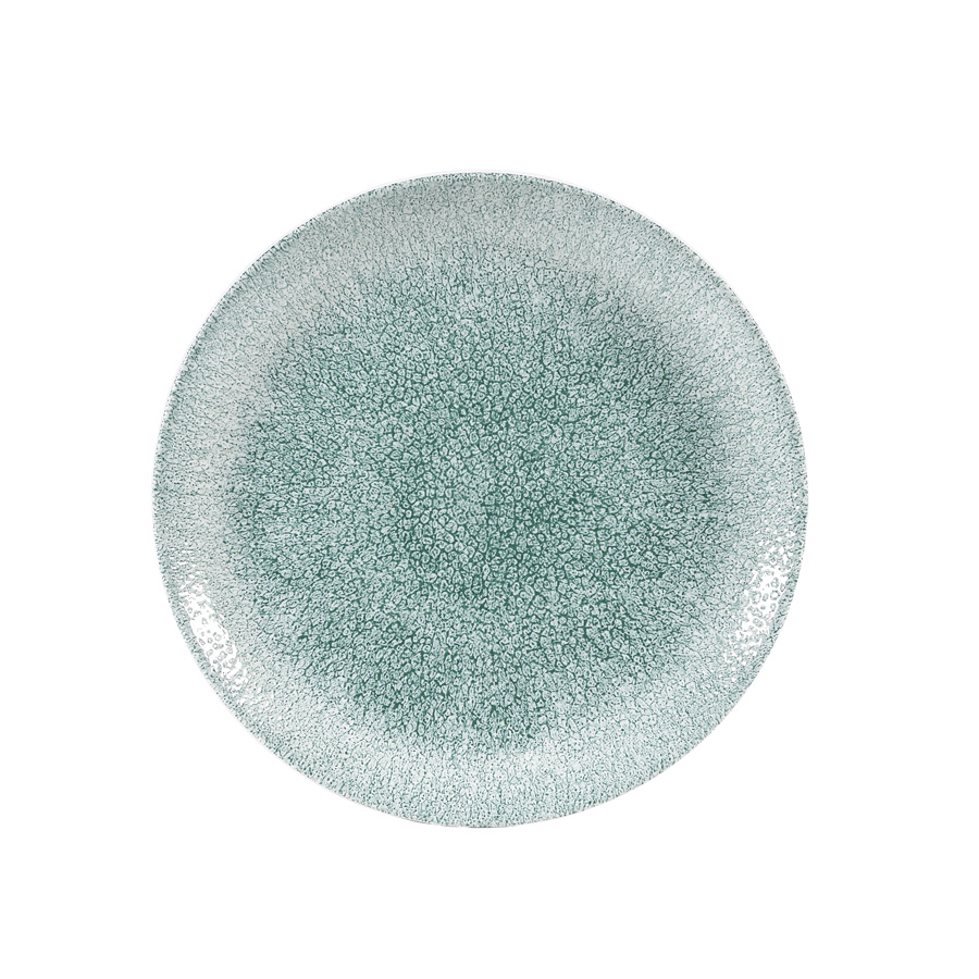 Raku Jade Green Evolve Coupe Plate 8 Raku Jade Green Evolve Coupe Plate 8.67inch