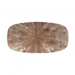 Stone Zircon Brown Oblong Chefs Plate 11.75 X 6inch