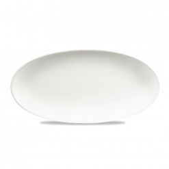 White Oval Chefs Plate 11 4/5 x 5 3/4 Inch