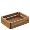 Acacia Small Crate 8.75" x 6.25" (22 x 16cm) H: 2.25" (5.75cm)