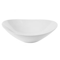 Bowl White Polycarbonate Ellipse 25x23x6.5cm