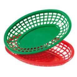 Bowl Red Polypropylene Oval 25cm