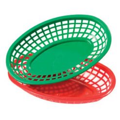 Bowl Green Polypropylene Oval 25cm