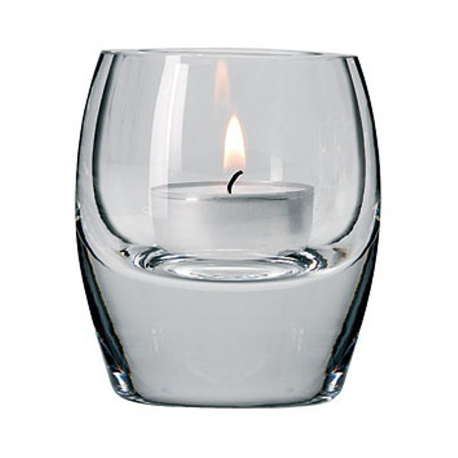 Bullet Tealight Holder Clear Glass 8cm High 1 Bullet Tealight Holder Clear Glass 8cm High