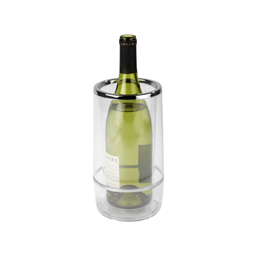 Wine Cooler Double Walled Clear 12cm Acrylic 1 Wine Cooler Double Walled Clear 12cm Acrylic