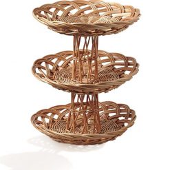3 Tier Cake Stand Basket Round 35cm