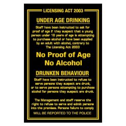 Sign - Under Age Drinking