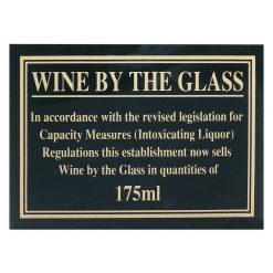 Sign - Wine By The Glass 175ml