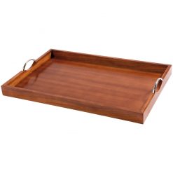 Handled Butlers Tray Mahogany Oblong 60 x 40cm