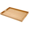 Handled Butlers Tray Oakwood Oblong 60 x 40cm