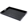 Handled Butlers Tray Black Oak Oblong 60 x 40cm