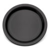 Plate Narrow Rim Black 17cm Polycarbonate